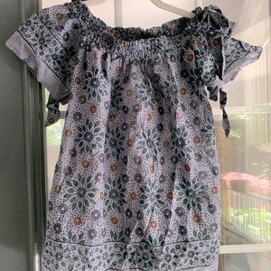 Loft Petites Short-sleeve Floral Blouse